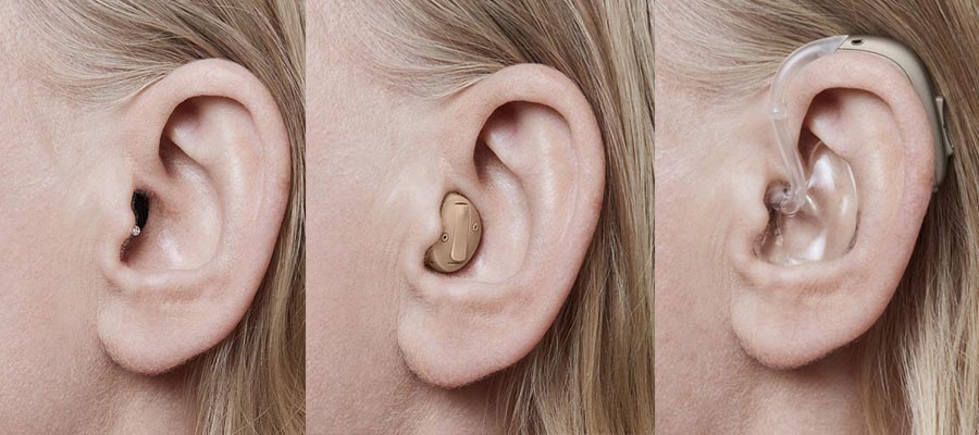 Các kiểu dáng máy trợ thính đang được cung cấp bởi Trợ Thính Châu Âu